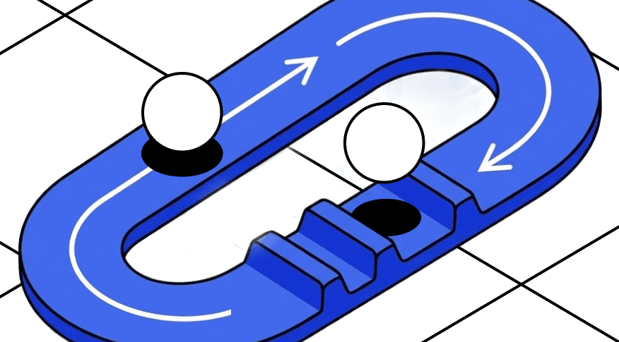 Loop payment track illustration